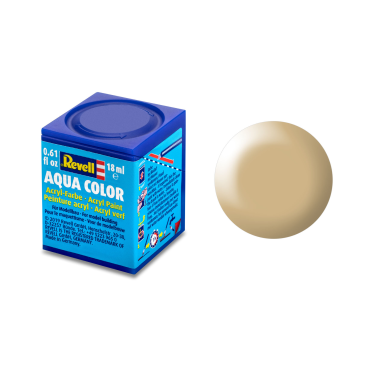 TINTA ACRÍLICA AQUA COLOR SOLÚVEL EM ÁGUA BEGE SEDA 18ML 314 REVELL REV 36314